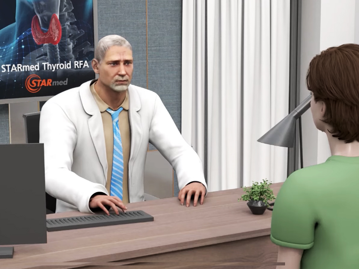 Grafik: Patientin im Nachsorgegespräch Grafik: Patientin im Nachsorgegespräch